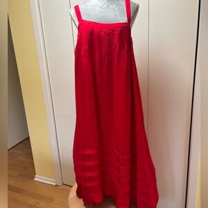 J Crew Red Sleeveless Maxi Dress XL